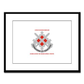 HHC18EB - M01 - 02 - HHC - 18th Engineer Brigade with Text Large Framed Print - Click Image to Close