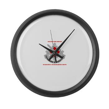 HHC18EB - M01 - 03 - HHC - 18th Engineer Brigade with Text Large Wall Clock