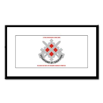 HHC18EB - M01 - 02 - HHC - 18th Engineer Brigade with Text Small Framed Print
