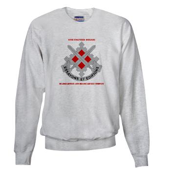 HHC18EB - A01 - 03 - HHC - 18th Engineer Brigade with Text Sweatshirt - Click Image to Close