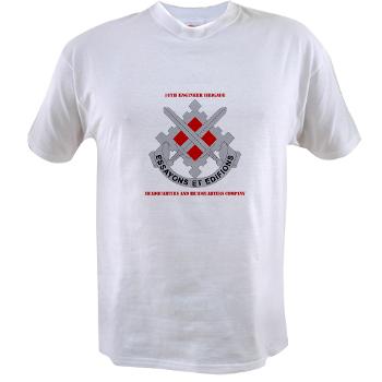 HHC18EB - A01 - 04 - HHC - 18th Engineer Brigade with Text Value T-Shirt - Click Image to Close