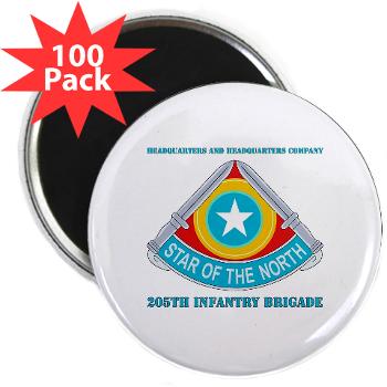HHC205IB - M01 - 01 - HHC - 205th Infantry Brigade with text - 2.25" Magnet (100 pack) - Click Image to Close