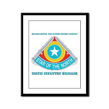 HHC205IB - M01 - 02 - HHC - 205th Infantry Brigade with text - Framed Panel Print - Click Image to Close