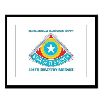 HHC205IB - M01 - 02 - HHC - 205th Infantry Brigade with text - Large Framed Print - Click Image to Close
