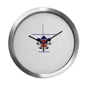 HHC5AB - M01 - 03 - HHC - 5th Armor Brigade with Text - Modern Wall Clock - Click Image to Close