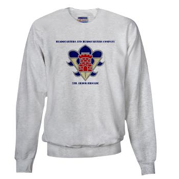 HHC5AB - A01 - 03 - HHC - 5th Armor Brigade with Text - Sweatshirt - Click Image to Close