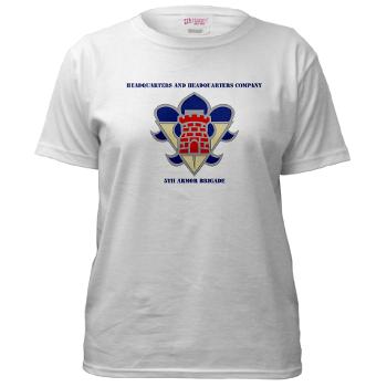 HHC5AB - A01 - 04 - HHC - 5th Armor Brigade with Text - Women's T-Shirt