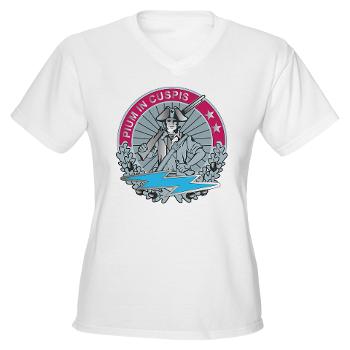HHD - A01 - 04 - Headquarters and Headquarters Detachment - Women's V -Neck T-Shirt