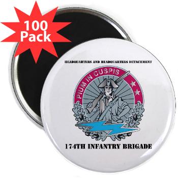 HHD - M01 - 01 - Headquarters and Headquarters Detachment with Text - 2.25" Magnet (100 pack)