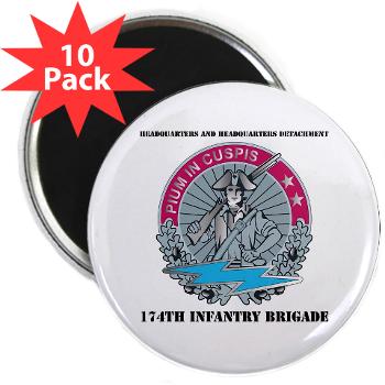 HHD - M01 - 01 - Headquarters and Headquarters Detachment with Text - 2.25" Magnet (10 pack) - Click Image to Close