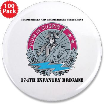 HHD - M01 - 01 - Headquarters and Headquarters Detachment with Text - 3.5" Button (100 pack)