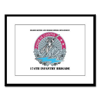 HHD - M01 - 02 - Headquarters and Headquarters Detachment with Text - Large Framed Print