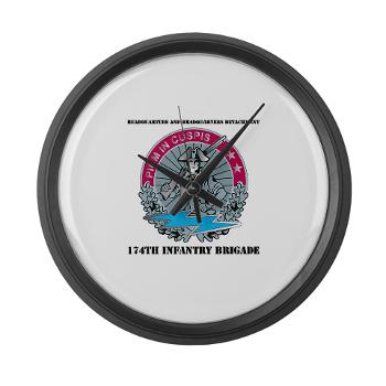 HHD - M01 - 04 - Headquarters and Headquarters Detachment with Text - Large Wall Clock - Click Image to Close
