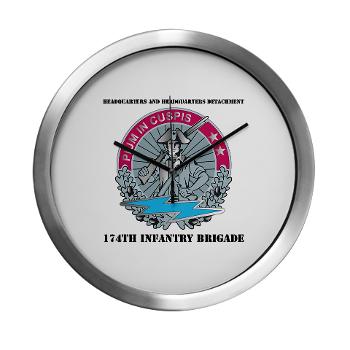 HHD - M01 - 04 - Headquarters and Headquarters Detachment with Text - Modern Wall Clock