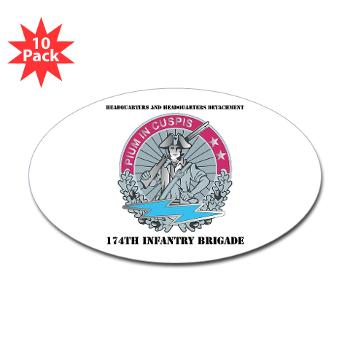 HHD - M01 - 01 - Headquarters and Headquarters Detachment with Text - Sticker (Oval 10 pk)
