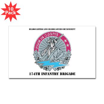 HHD - M01 - 01 - Headquarters and Headquarters Detachment with Text - Sticker (Rectangle 10 pk)