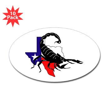 HRB - M01 - 01 - DUI - Houston Recruiting Battalion - Sticker (Oval 10 pk)