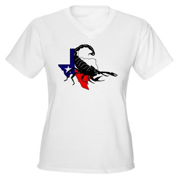 HRB - A01 - 04 - DUI - Houston Recruiting Battalion - Women's V -Neck T-Shirt - Click Image to Close