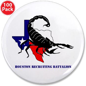 HRB - M01 - 01 - DUI - Houston Recruiting Battalion with Text - 3.5" Button (100 pack) - Click Image to Close