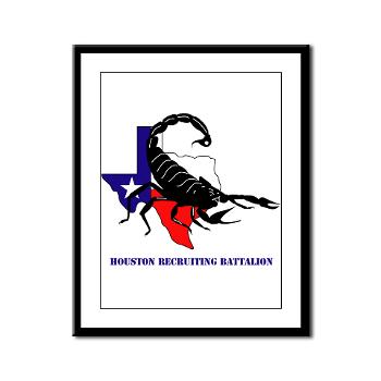 HRB - M01 - 02 - DUI - Houston Recruiting Battalion with Text - Framed Panel Print - Click Image to Close
