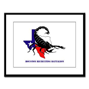 HRB - M01 - 02 - DUI - Houston Recruiting Battalion with Text - Large Framed Print