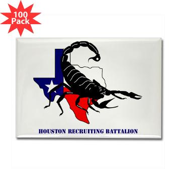 HRB - M01 - 01 - DUI - Houston Recruiting Battalion with Text - Rectangle Magnet (100 pack)