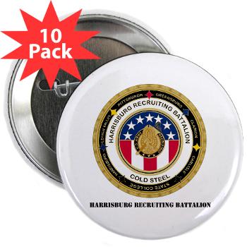 HRB - M01 - 01 - DUI - Harrisburg Recruiting Battalion with Text - 2.25" Button (10 pack)