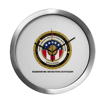 HRB - M01 - 03 - DUI - Harrisburg Recruiting Battalion with Text - Modern Wall Clock