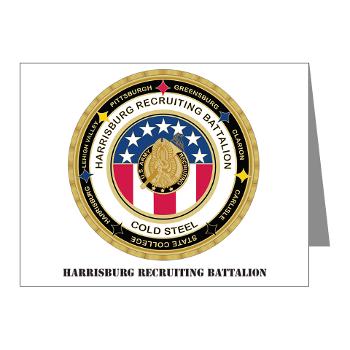 HRB - M01 - 02 - DUI - Harrisburg Recruiting Battalion with Text - Note Cards (Pk of 20)