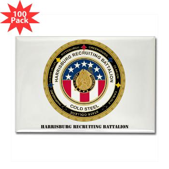 HRB - M01 - 01 - DUI - Harrisburg Recruiting Battalion with Text - Rectangle Magnet (100 pack) - Click Image to Close