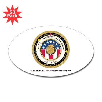 HRB - M01 - 01 - DUI - Harrisburg Recruiting Battalion with Text - Sticker (Oval 50 pk) - Click Image to Close