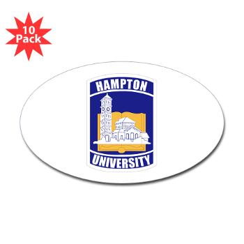 HU - M01 - 01 - ROTC - Hampton University - Sticker (Oval 10 pk)
