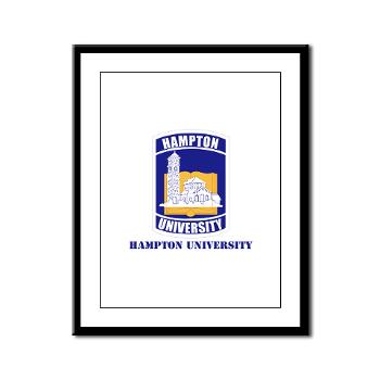 HU - M01 - 02 - ROTC - Hampton University with Text - Framed Panel Print