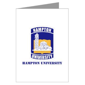 HU - M01 - 02 - ROTC - Hampton University with Text - Greeting Cards (Pk of 10)
