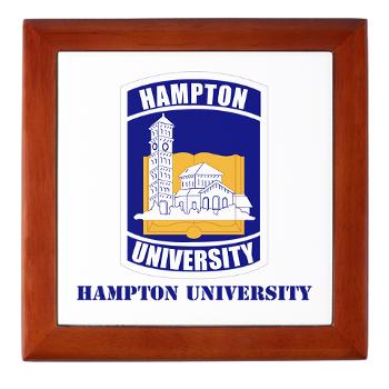 HU - M01 - 03 - ROTC - Hampton University with Text - Keepsake Box
