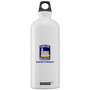 HU - M01 - 03 - ROTC - Hampton University with Text - Sigg Water Bottle 1.0L