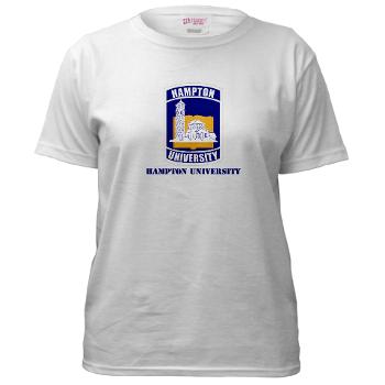 HU - A01 - 04 - ROTC - Hampton University with Text - Women's T-Shirt