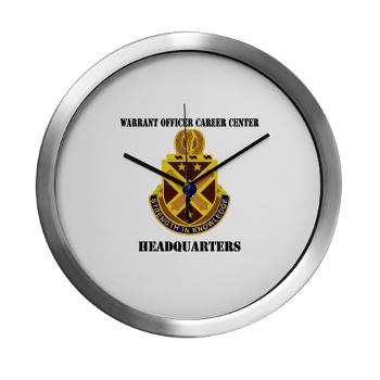 HWOCC - M01 - 03 - DUI - Warrant Officer Career Center - Headquarters with Text - Modern Wall Clock - Click Image to Close