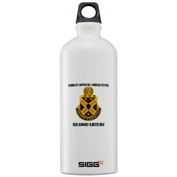 HWOCC - M01 - 03 - DUI - Warrant Officer Career Center - Headquarters with Text - Sigg Water Bottle 1.0L