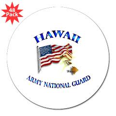 HawaiiARNG - M01 - 01 - DUI - Hawaii Army National Guard - 3" Lapel Sticker (48 pk)