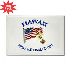 HawaiiARNG - M01 - 01 - DUI - Hawaii Army National Guard - Rectangle Magnet (100 pack)