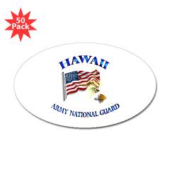 HawaiiARNG - M01 - 01 - DUI - Hawaii Army National Guard - Sticker (Oval 50 pk)