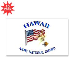 HawaiiARNG - M01 - 01 - DUI - Hawaii Army National Guard - Sticker (Rectangle 10 pk)