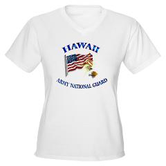 HawaiiARNG - A01 - 04 - DUI - Hawaii Army National Guard - Women's V-Neck T-Shirt - Click Image to Close