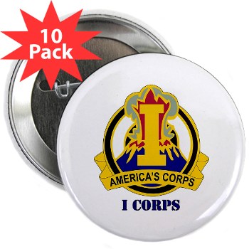 ICorps - M01 - 01 - DUI - I Corps with Text 2.25\" Button (10 pack)