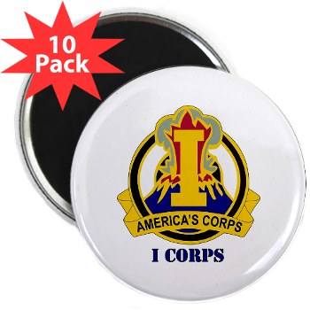 ICorps - M01 - 01 - DUI - I Corps with Text 2.25\" Magnet (10 pack)