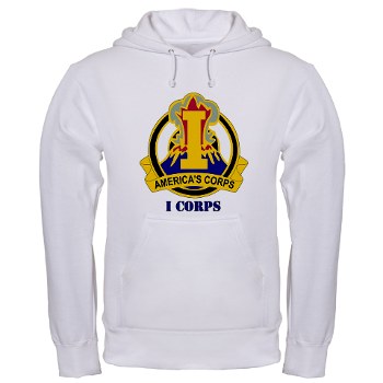 ICorps - A01 - 03 - DUI - I Corps with Text Hooded Sweatshirt