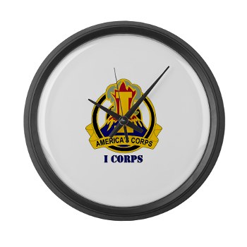 ICorps - M01 - 03 - DUI - I Corps with Text Large Wall Clock - Click Image to Close
