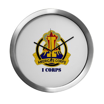 ICorps - M01 - 03 - DUI - I Corps with Text Modern Wall Clock