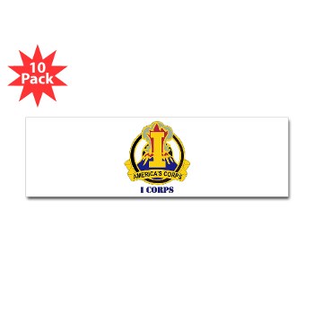 ICorps - M01 - 01 - DUI - I Corps with Text Sticker (Bumper 10 pk)